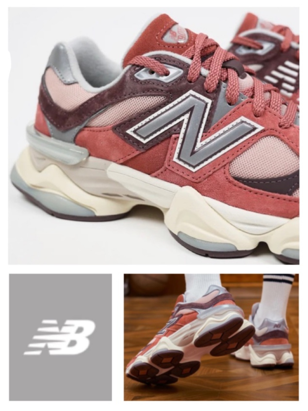 New Balance 9060 "Mineral Red/Truffle/Rain Cloud" sneakers (7)